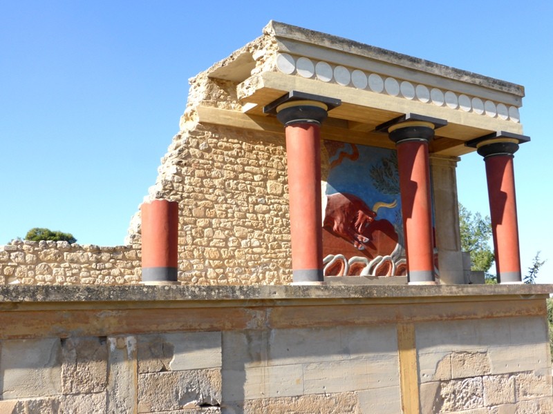 O sítio arqueológico de Knossos 