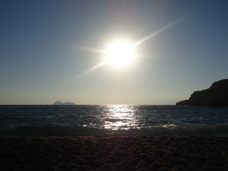 Pôr do sol, Creta do sul